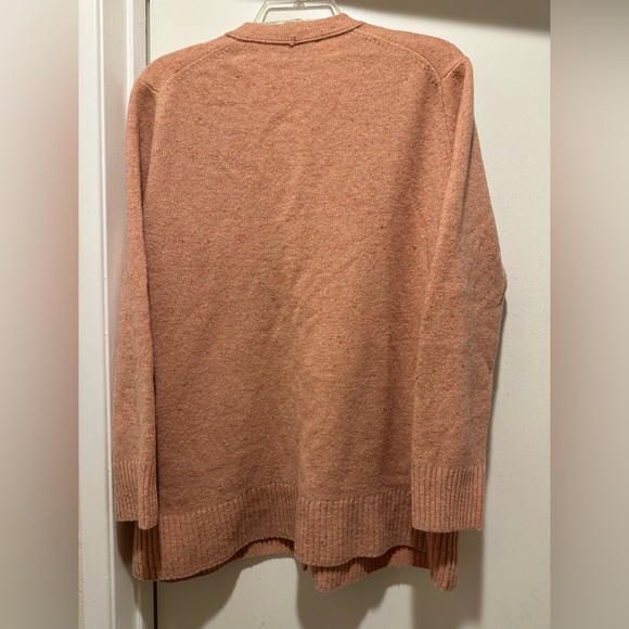 Madewell Donegal Mansfield Cardigan Sweater 100% Wool Size S Peach - Picture 2 of 5